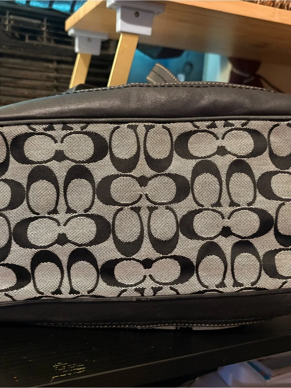 Coach Black and Gray Shoulder Bag